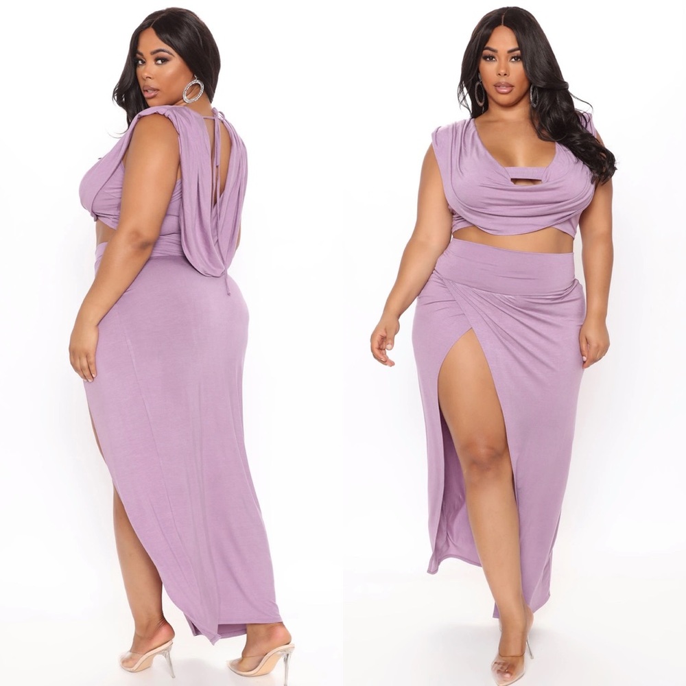 Fashion nova maxi skirt set plus size 1x